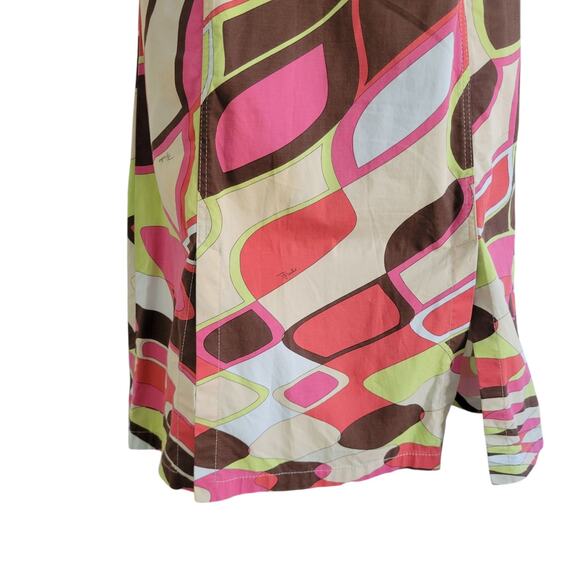 Vintage Emilio Pucci Mid Century Phicodelic Print Dress Size 6 Cotton Jersey - Picture 6 of 16